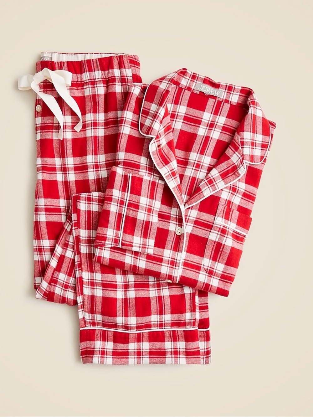 J. CREW SZ XXL COTTON FLANNEL PLAID PAJAMA PANTS SET